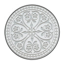 Outdoor Round Side Table With Mosaic Style Top And Curved Iron Legs