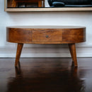 Rounded Wood Table by HouseOfZazla