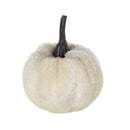 Velvety Pumpkin In Mesh Bag, Bag / 12, For Holiday Harvest Festival Fall Festival & Thanksgiving (Set of 4) - White by HouseOfZazla