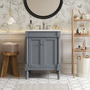Bathroom Vanity With Top Sink, 2 Tier Storage Cabinet by Unique Piece Furniture