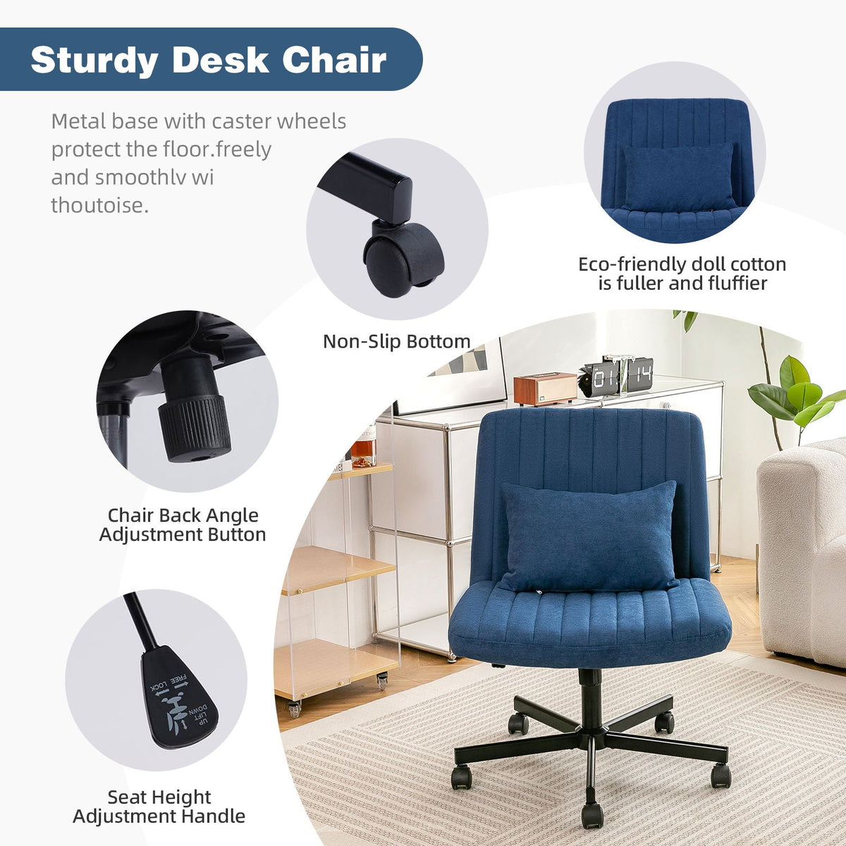 Criss Cross Office Chair With Adjustable Height, Ergonomic Design, photo 35 of 35