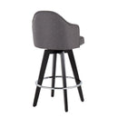 Ahoy - Contemporary Fixed Height Counter Stool With Round Footrest (Set of 2) by HouseOfZazla