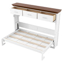 Twin Size Murphy Bed With 3 Drawers - White by HouseOfZazla