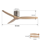 Low Profile Flush Mount Ceiling Fan Without Light by HouseOfZazla
