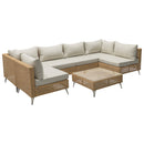 K&K 8-Piece Patio Furniture Set with Fire Pit Table by HouseOfZazla