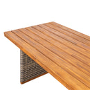 Outdoor Acacia Wood Dining Table with Teak Finish by HouseOfZazla