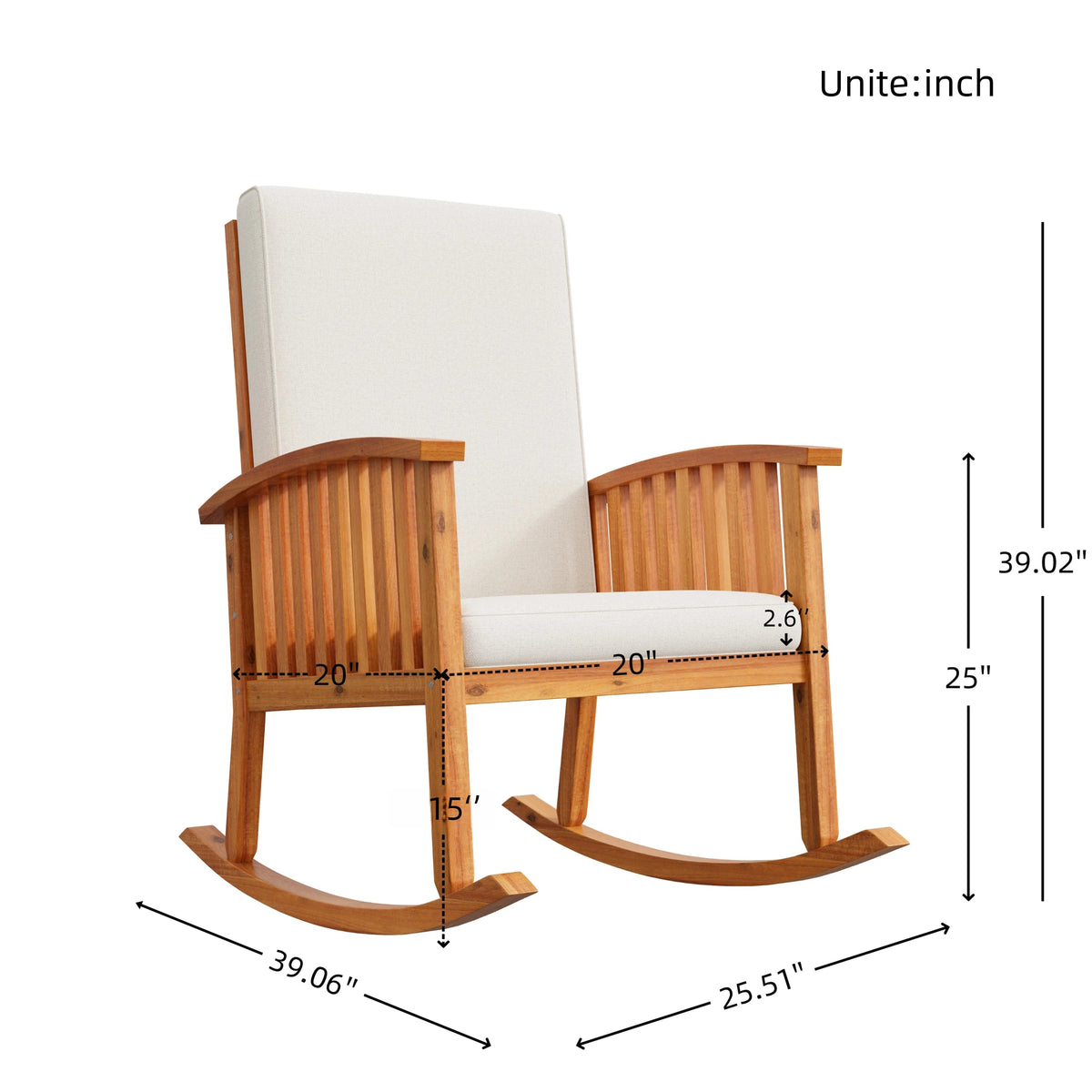 Casa Acacia Rocking Chair, photo 6 of 10