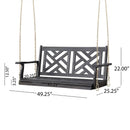 Alejandro Acacia Wood Porch Swing with Slat Panel Seating by HouseOfZazla