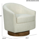 Upholstered Swivel Chair - Cream by HouseOfZazla
