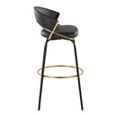 Jie - Fixed Height Contemporary Barstool With Swivel Round Footrest (Set of 2) by HouseOfZazla