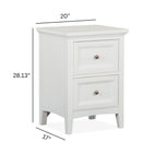 Heron Cove - Small Drawer Nightstand - Chalk White And Dovetail Gray