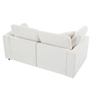 U-Style 4-Piece Sofa Set, 2 Accent Chairs + Loveseat + Movable Ottoman