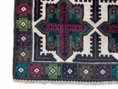 3 X 4.4 Vintage Handmade Tribal Wool Rug Balouchi Rug Afghan Rug Red Beige Green