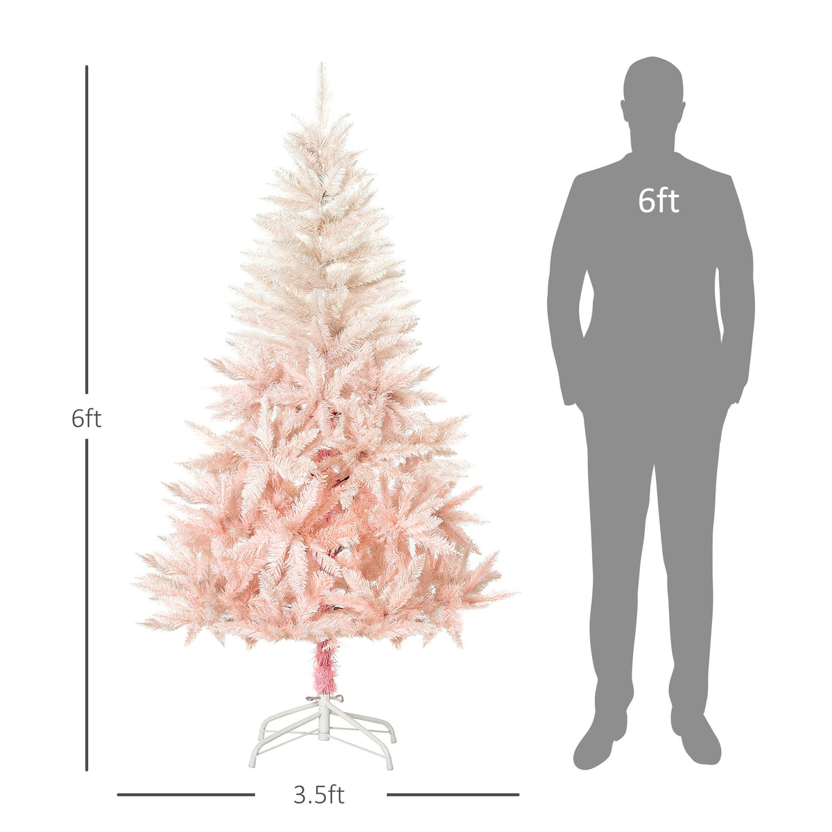 HOMCOM 6ft Unlit Spruce Artificial Christmas Tree, photo 7 of 10