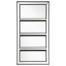 Oriel 24 x 47 Inch Rectangular 3-Shelf Wall Mirror Silver