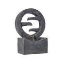 26.77'H Gray Circular Polyresin Outdoor Water Fountain with LED Light