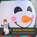 HOMCOM 6' Christmas Inflatable Snowman with Penguins