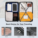 2 Piece Luggage Set With Bags Expanable Spinner Wheels ABS Lightweight Suitcase With Tsa Lock 20" / 24" by HouseOfZazla
