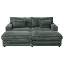 Oversized Double Chaise Lounge Sofa Bed With USB Ports And Cup Holders