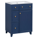 Transitional Style Bathroom Vanity Cabinet With Ceramic Sink by HouseOfZazla