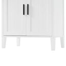 Freestanding Tall Bathroom Cabinet With Soft Close Doors And Adjustable Shelves by HouseOfZazla
