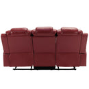 3 Pieces Recliner Sofa Sets Home Theater Seating Manual Recliner Chair With Center Console And LED Light Strip For Living Room by HouseOfZazla