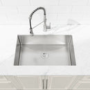 Stainless Steel Kitchen Sink, 30″x19″ Drop In Single Bowl, Undermount Handmade Sink in Brushed Nickel by HouseOfZazla
