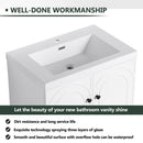 Contemporary Freestanding Bathroom Vanity With Resin Sink & Soft-Close Cabinet Doors by Unique Piece Furniture