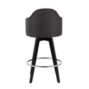 Ahoy - Contemporary Fixed Height Counter Stool With Round Footrest (Set of 2)