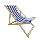 Sling Folding Chaise Lounge Chair - Stripe Blue by HouseOfZazla