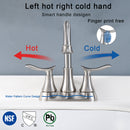 2-Handle 4-Inch Brushed Nickel Bathroom Faucet with Pop-Up Drain by HouseOfZazla