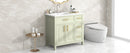 36" Bathroom Vanity with Sink Top, Cabinet with Two Doors and Three Drawers by HouseOfZazla