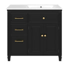 Modern Bathroom Vanity With Ceramic Sink, Freestanding by HouseOfZazla