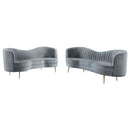 Sienna - 2 Piece Back Living Room Set, Sofa & Loveseat - Gray