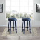 360° Swivel Wooden Barstools With Upholstered Seat, Counter Height (Set of 2) by HouseOfZazla