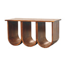 Triple Open Style Coffee Table - Beige / Brown by Unique Piece Furniture