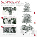 HOMCOM 6ft Tall Prelit Artificial Christmas Tree