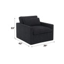 Naveen - Swivel Chair With 1 Toss Pillow by HouseOfZazla