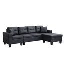 Modern Sectional Sofa Set With L Shape Chaise Lounge, Cup Holder, 4 Seat by HouseOfZazla