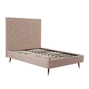 Crosby - Bed With Upholstered Headboard And Slats by HouseOfZazla