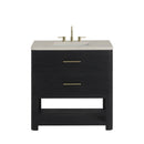 James Martin Lucian 36" Single Bathroom Vanity, Carbon Oak