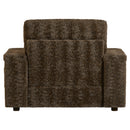 Oversized Chaise Lounge Indoor Rabbit Fur Sofa Bed With Storage Ottoman And Armrests Cup Holders With Deep Seat by HouseOfZazla