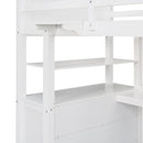 Loft Bed With Drawers With Desk And Shelves by HouseOfZazla