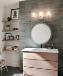 Chennai 30"W Premium Backlit LED Bathroom Vanity Wall Mirror, Satin Nickel Finish  by Kichler