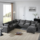 117.5'' Modular Sectional Sofa with Movable Storage Ottoman