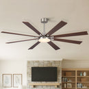 Large Ceiling Fan With Dimmable LED Light 8 Blades Remote Control, Reversible DC Motor by HouseOfZazla