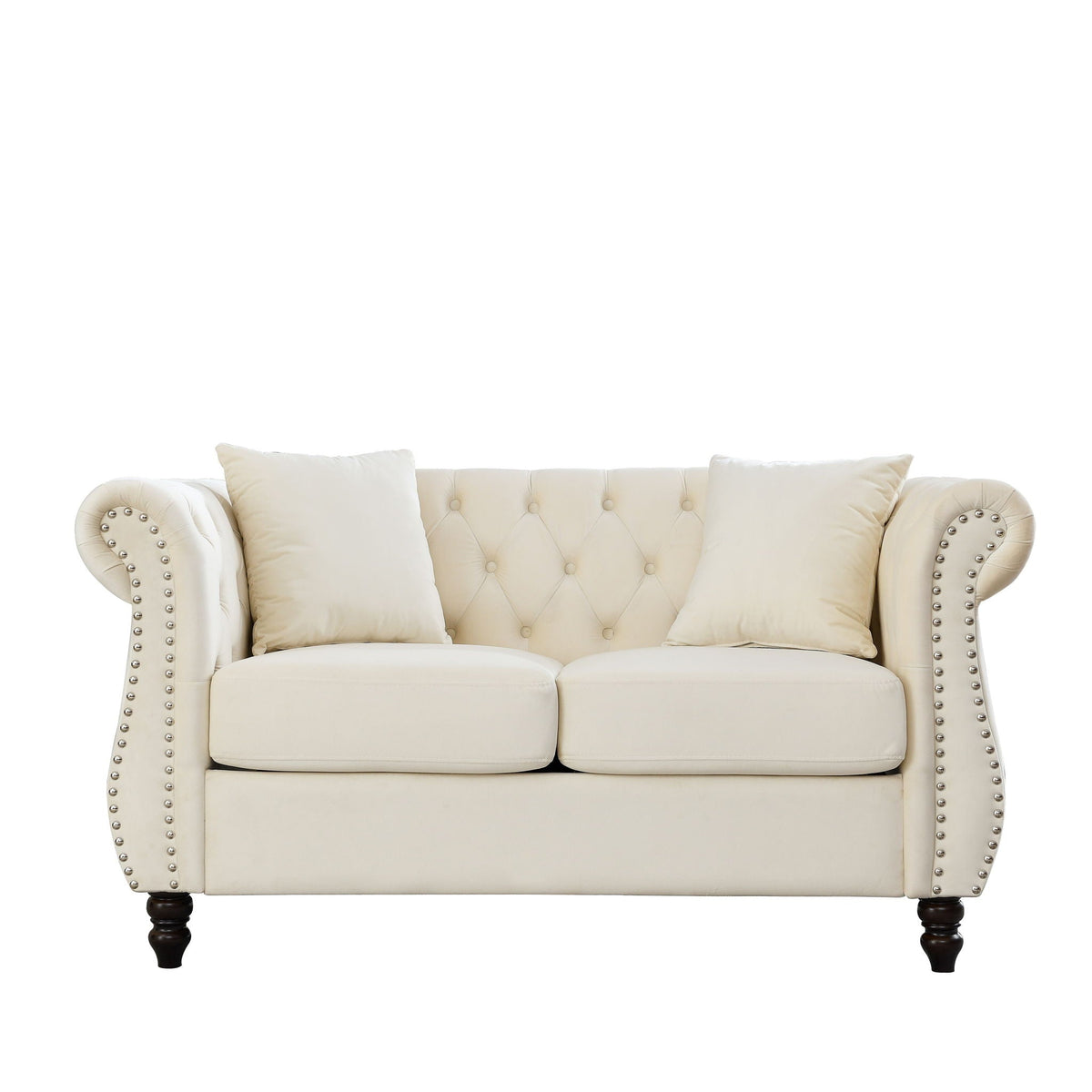 Chesterfield Sofa With Rolled Arms And Nailhead Trim, photo 5 of 40