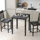 Square Dining Table with Solid Wood Frame for 4-Person by LJGDeals