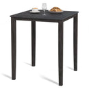 Square Dining Table with Solid Wood Frame for 4-Person by LJGDeals