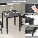 Square Dining Table with Solid Wood Frame for 4-Person by LJGDeals